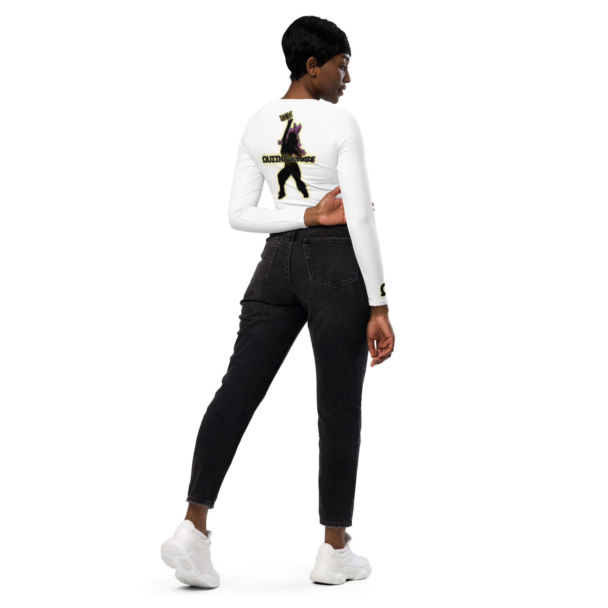 Queen Culture long-sleeve crop top