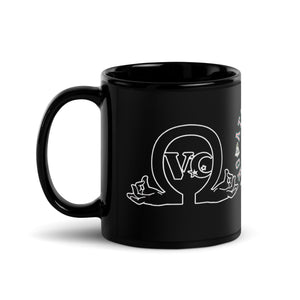 QueenVCulture Attitude Of Gratitude Black Glossy Mug