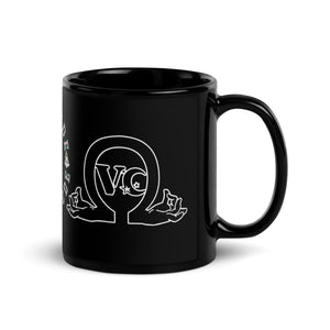 QueenVCulture Attitude Of Gratitude Black Glossy Mug