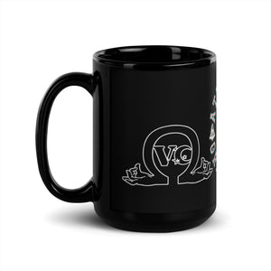 QueenVCulture Attitude Of Gratitude Black Glossy Mug