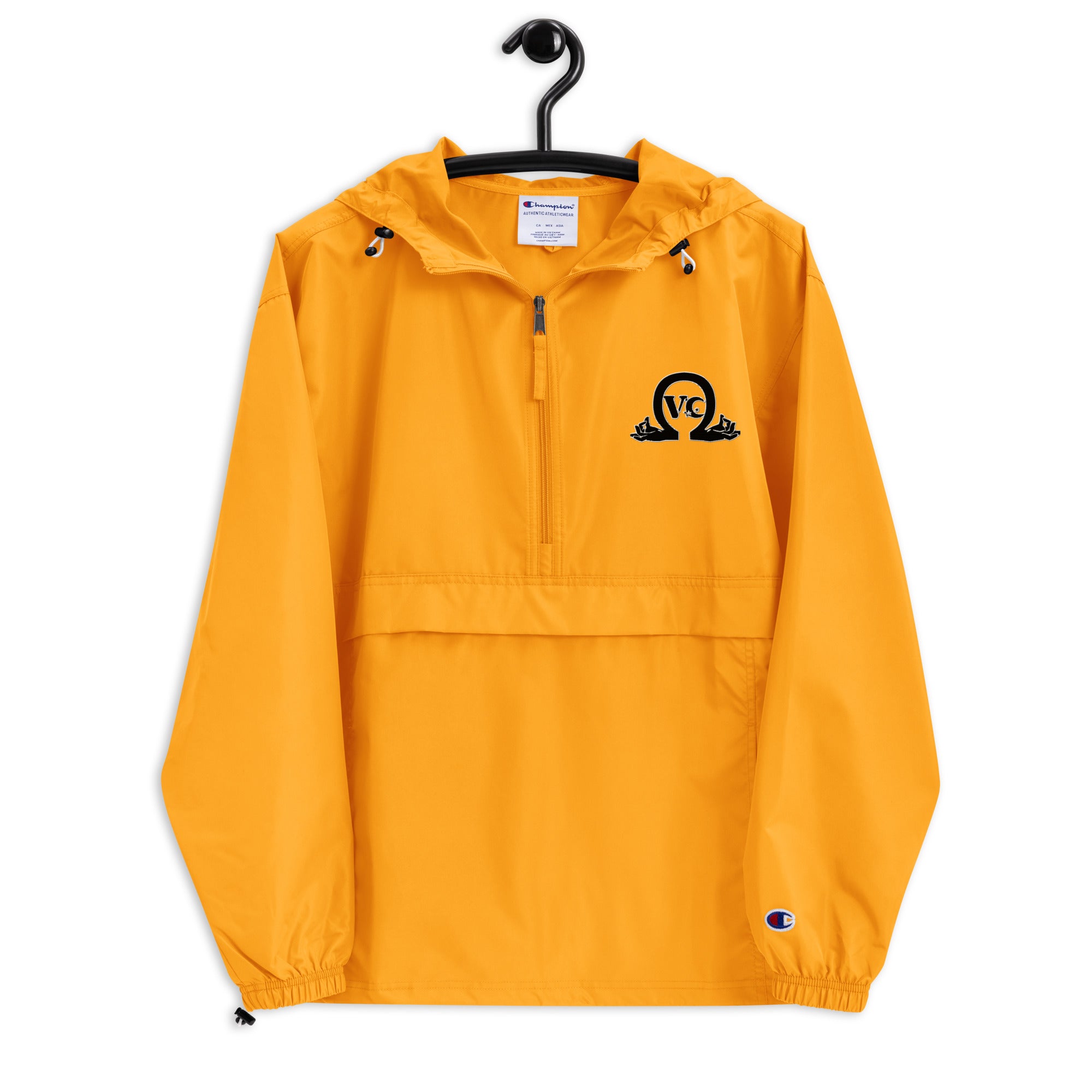 QueenVCulture Logo Embroidered Champion Packable Jacket