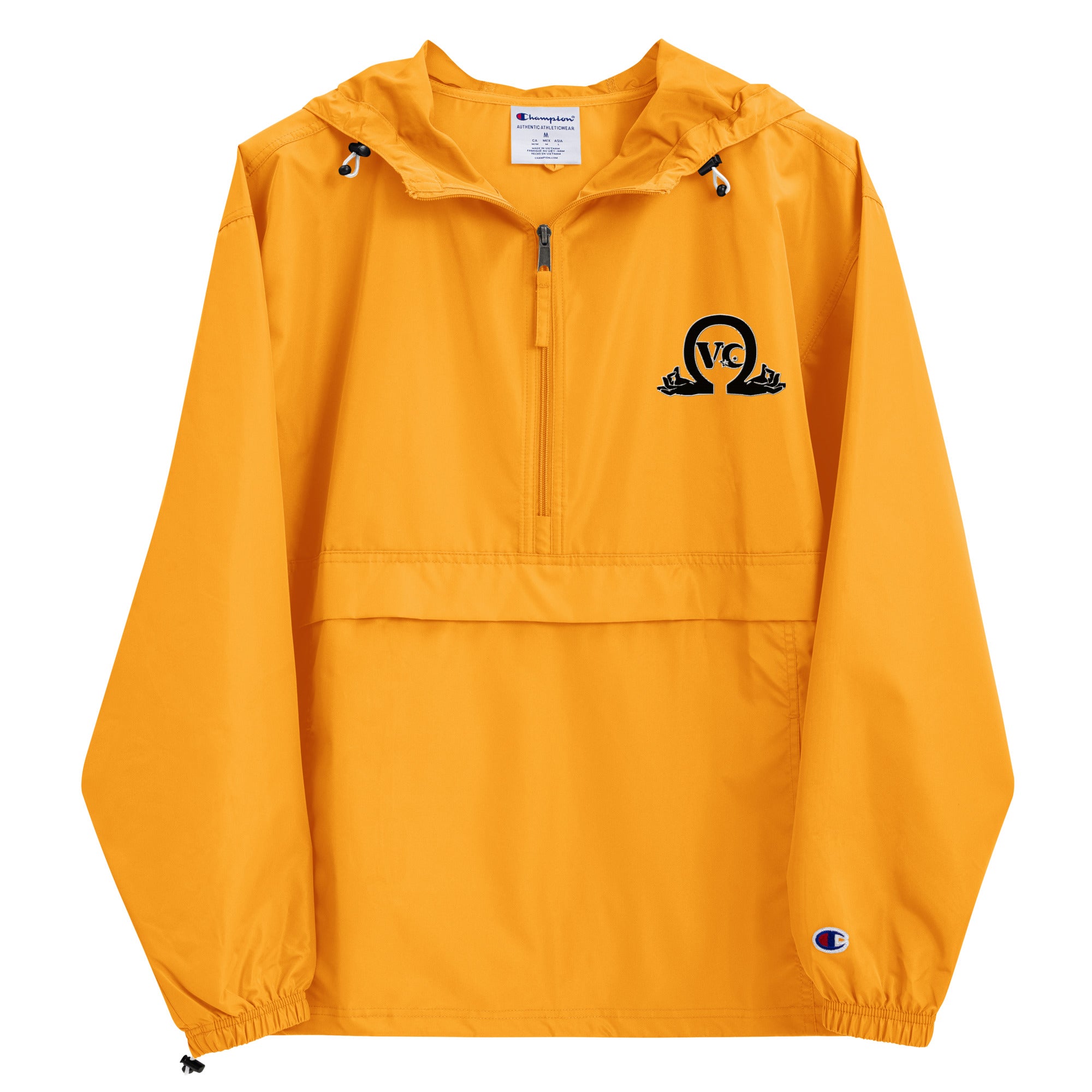 QueenVCulture Logo Embroidered Champion Packable Jacket