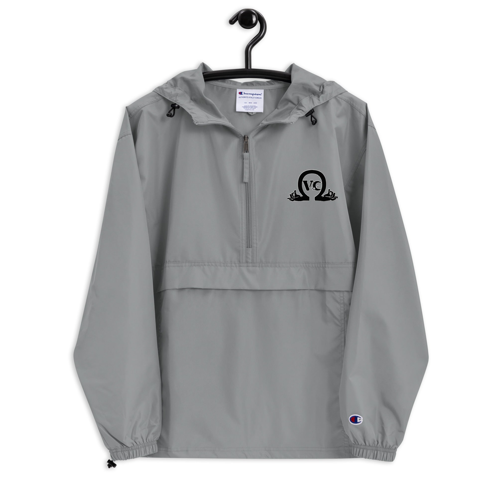 QueenVCulture Logo Embroidered Champion Packable Jacket