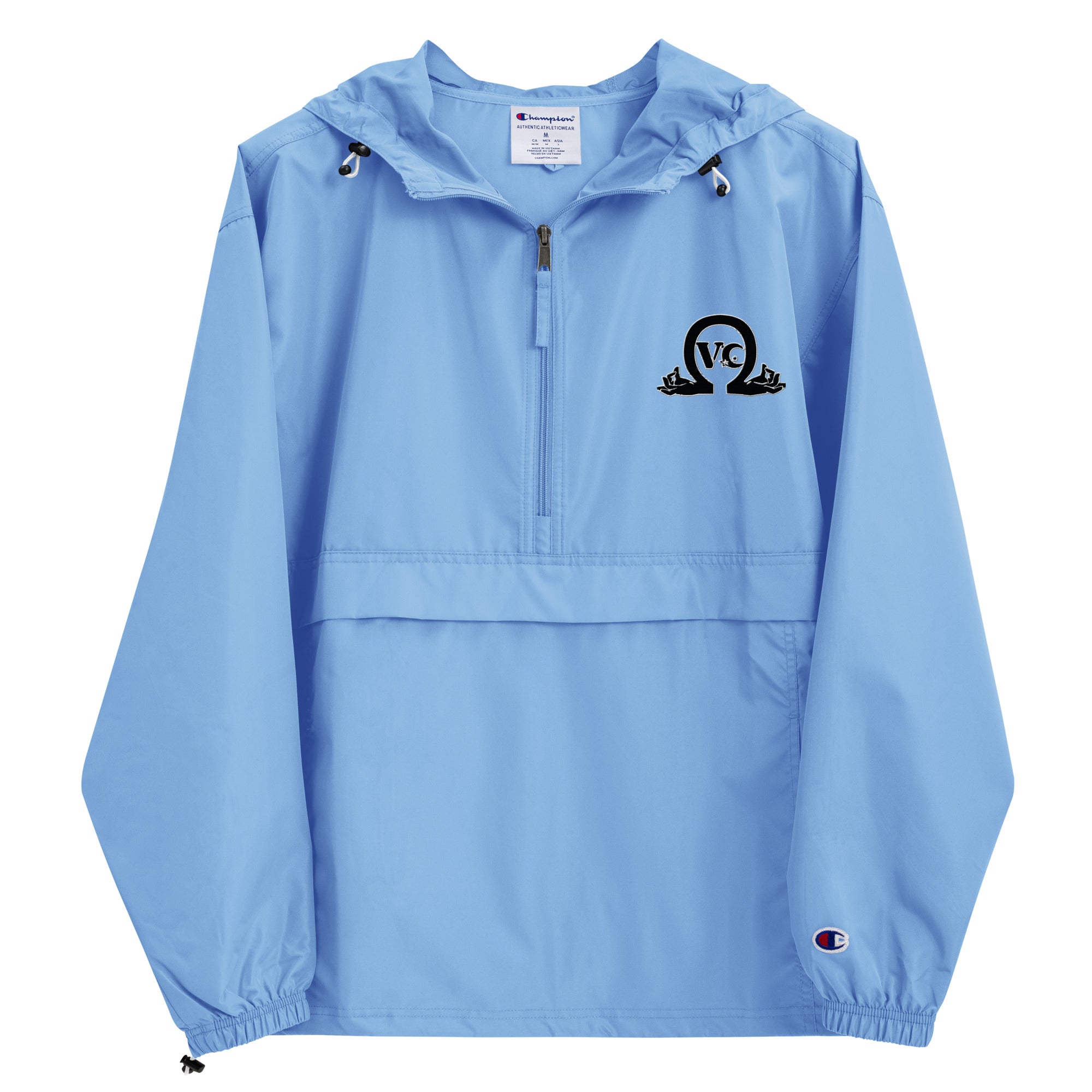 QueenVCulture Logo Embroidered Champion Packable Jacket