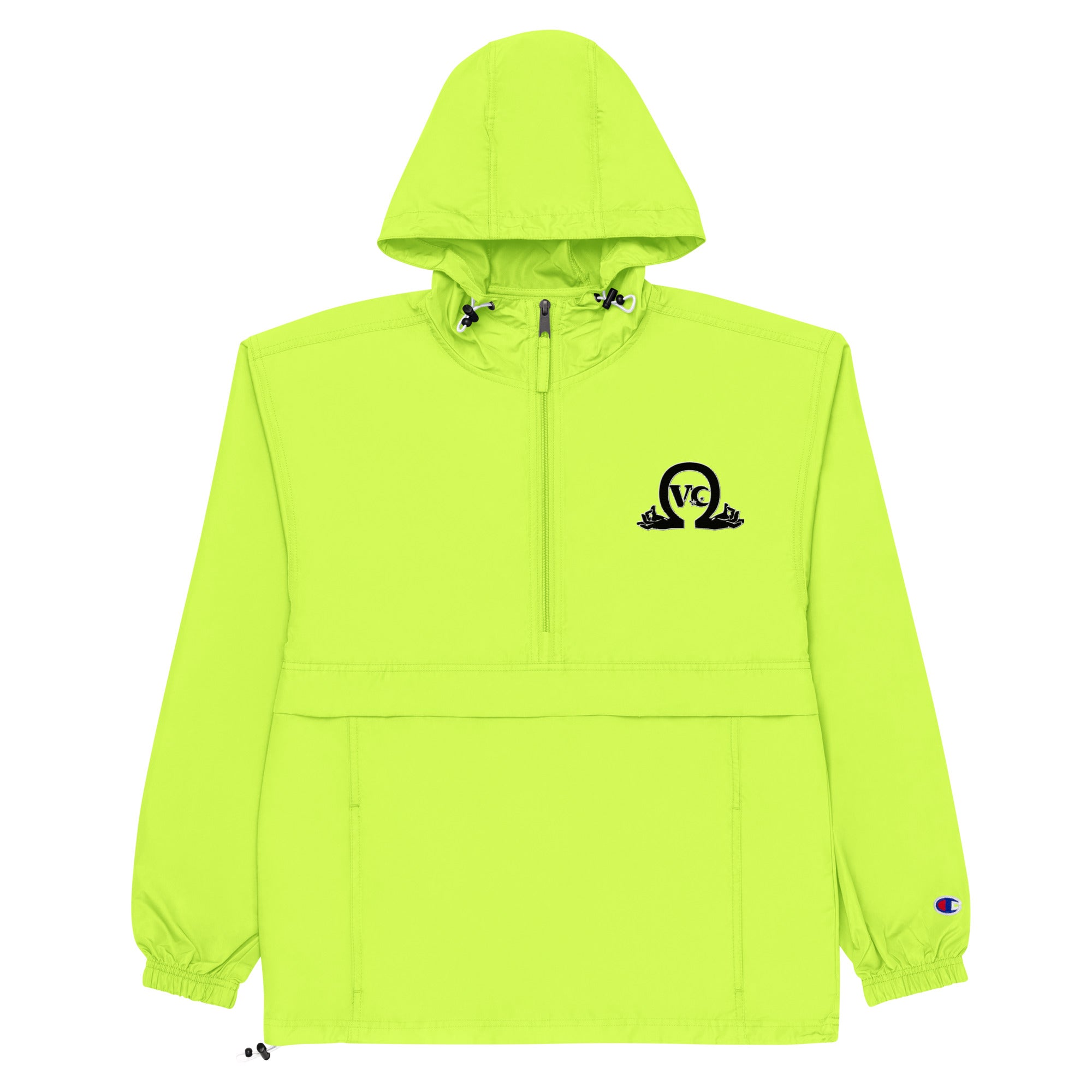 QueenVCulture Logo Embroidered Champion Packable Jacket