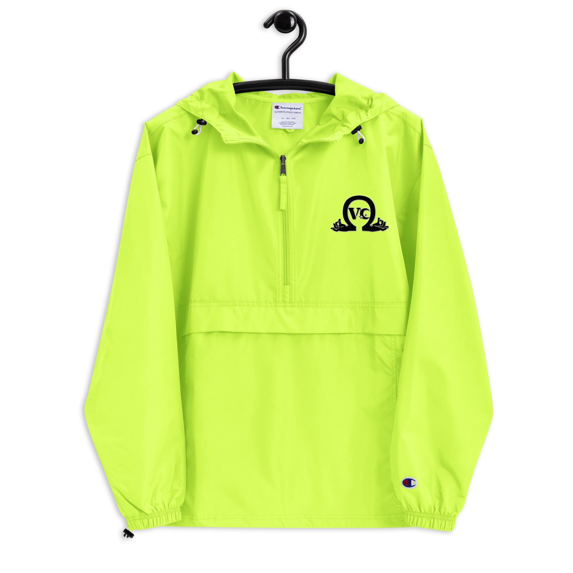 QueenVCulture Logo Embroidered Champion Packable Jacket