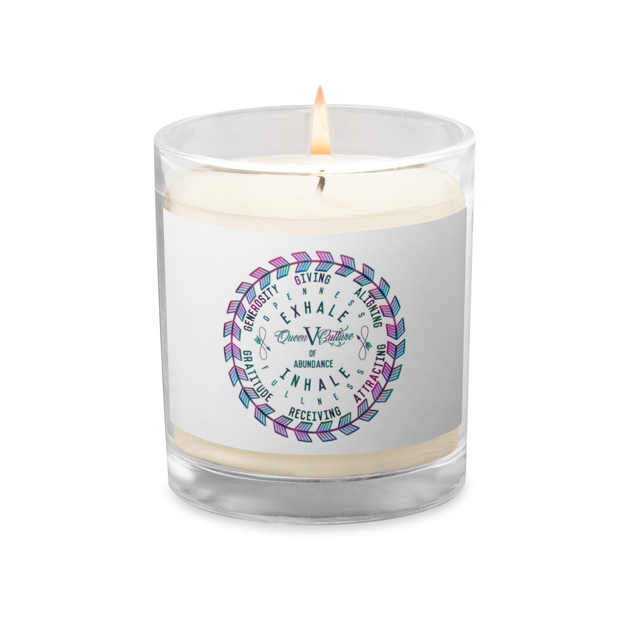 QueenVCulture Motto Glass Jar Soy Wax Candle
