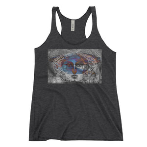 “Colliding Galaxies into Perfection” ΩVζ Racerback Tank - Queen V Culture 