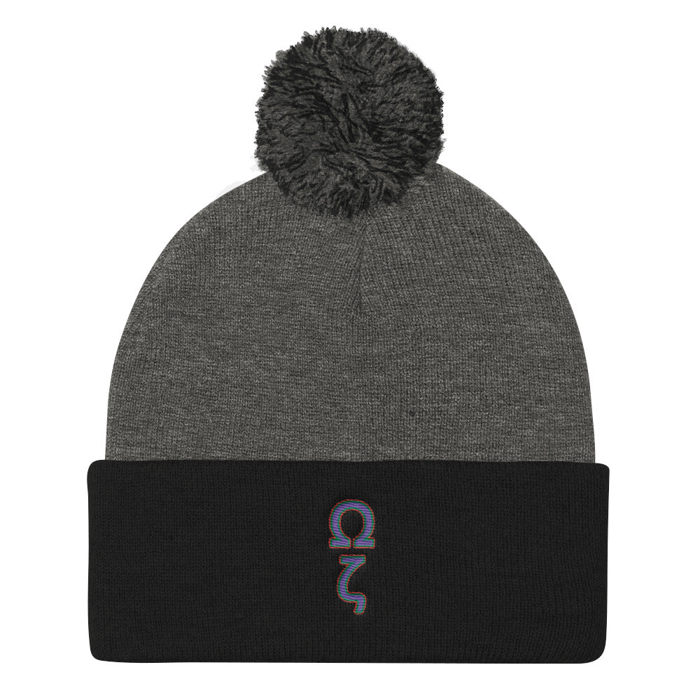 QueenCulture Logo Pom Pom Knit Cap - Queen V Culture 