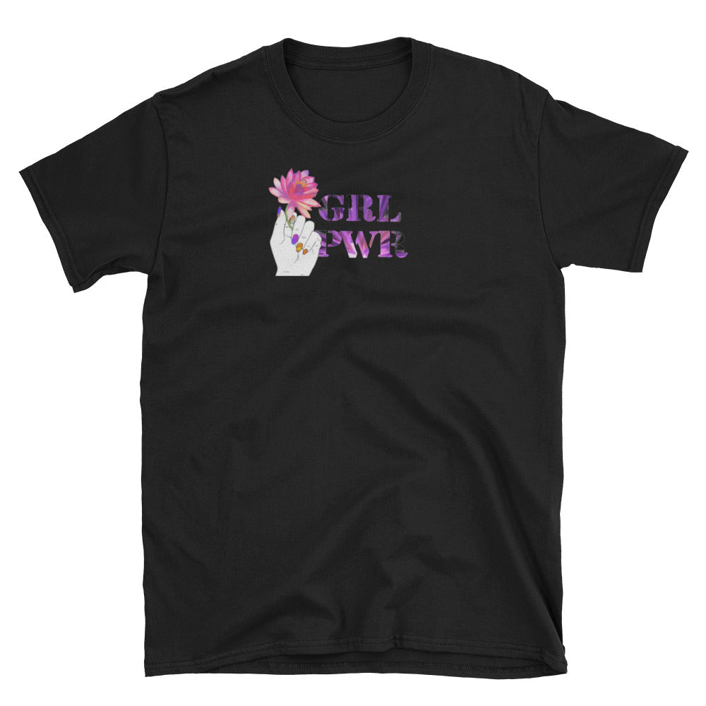 GRL PWR [LOTUS]  Short-Sleeve T-shirt - Queen V Culture 