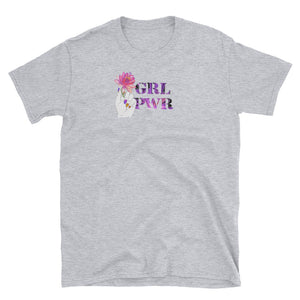 GRL PWR [LOTUS]  Short-Sleeve T-shirt - Queen V Culture 