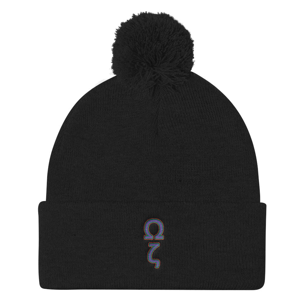 QueenCulture Logo Pom Pom Knit Cap - Queen V Culture 