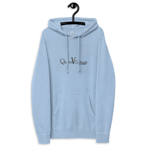 QueenVCulture Embroidered Logo pigment-dyed hoodie