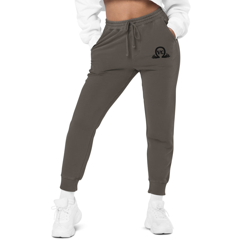 QueenVCulture Embroidered Logo pigment-dyed sweatpants