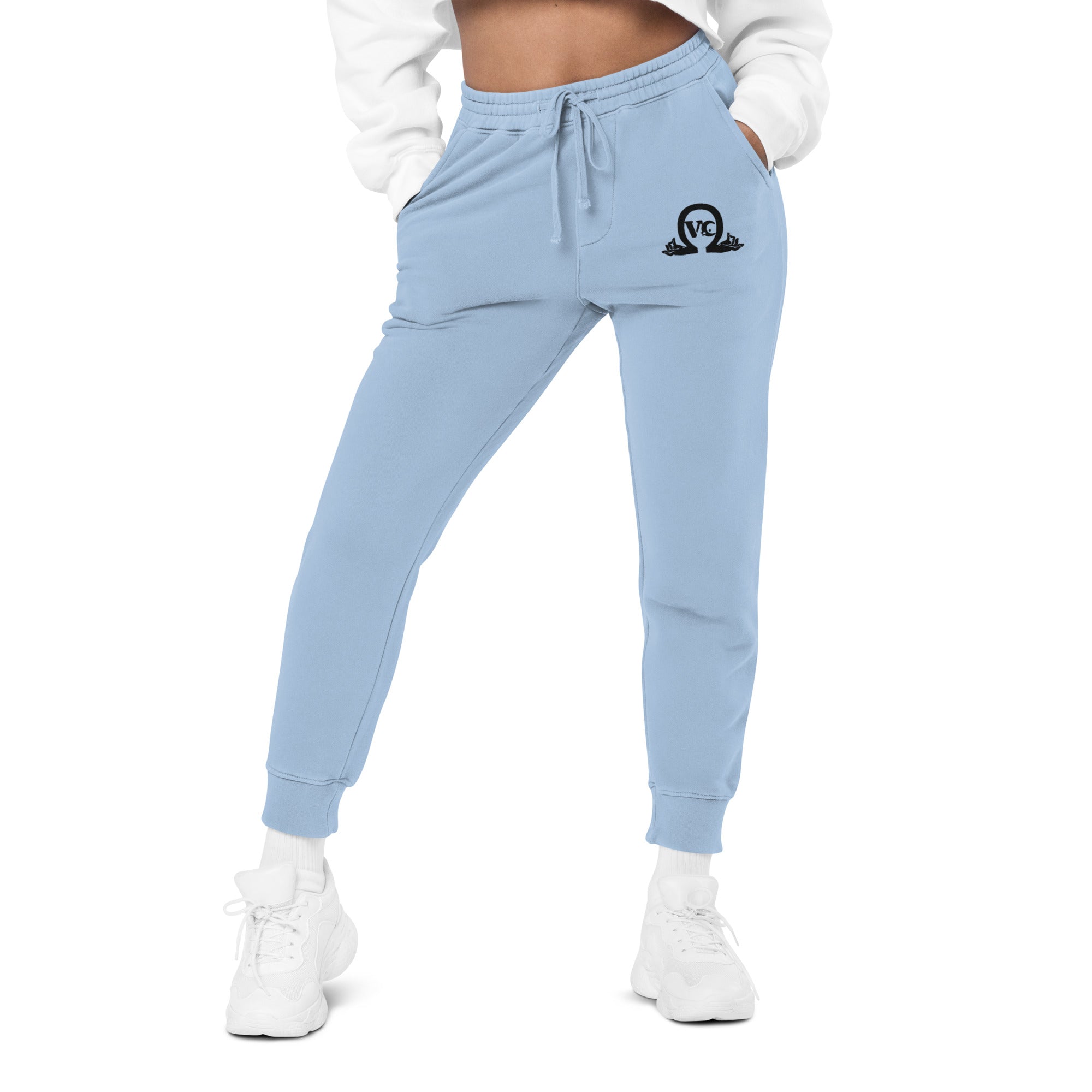 QueenVCulture Embroidered Logo pigment-dyed sweatpants