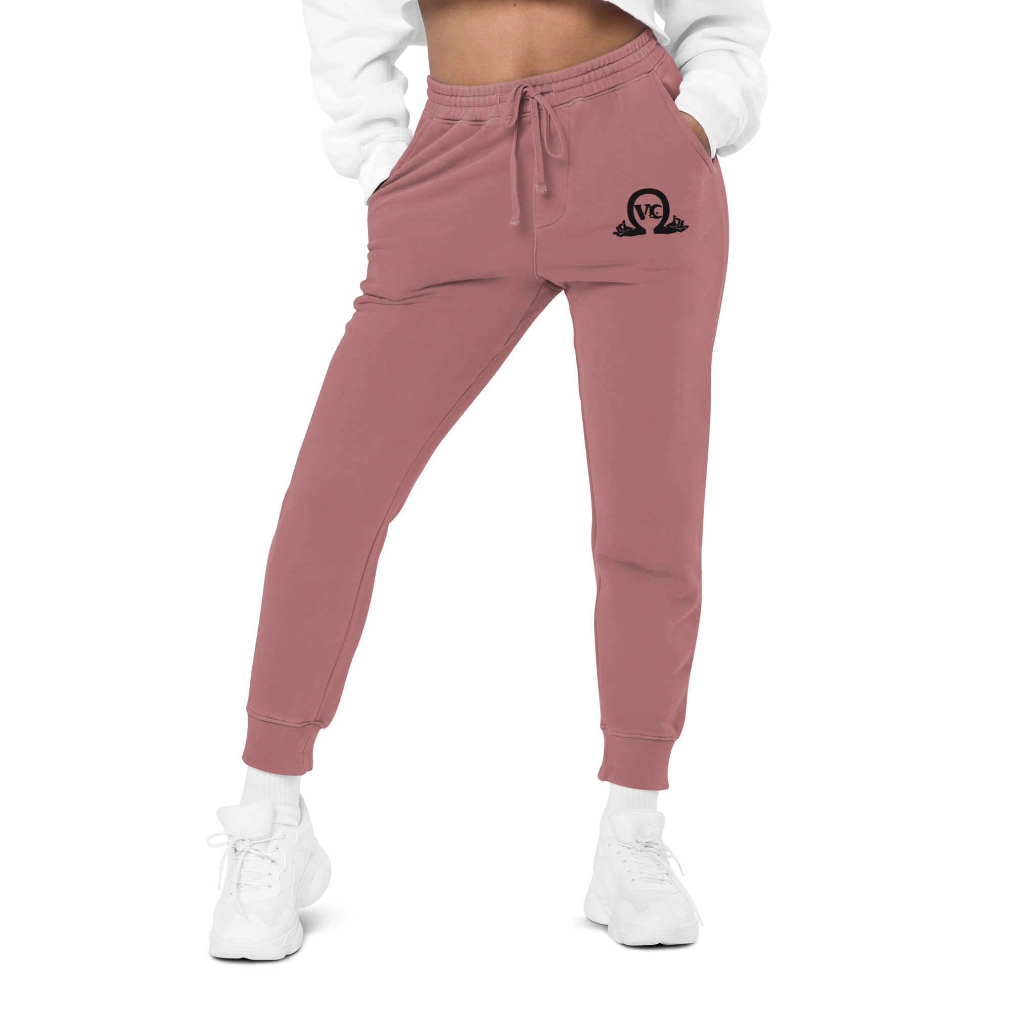 QueenVCulture Embroidered Logo pigment-dyed sweatpants