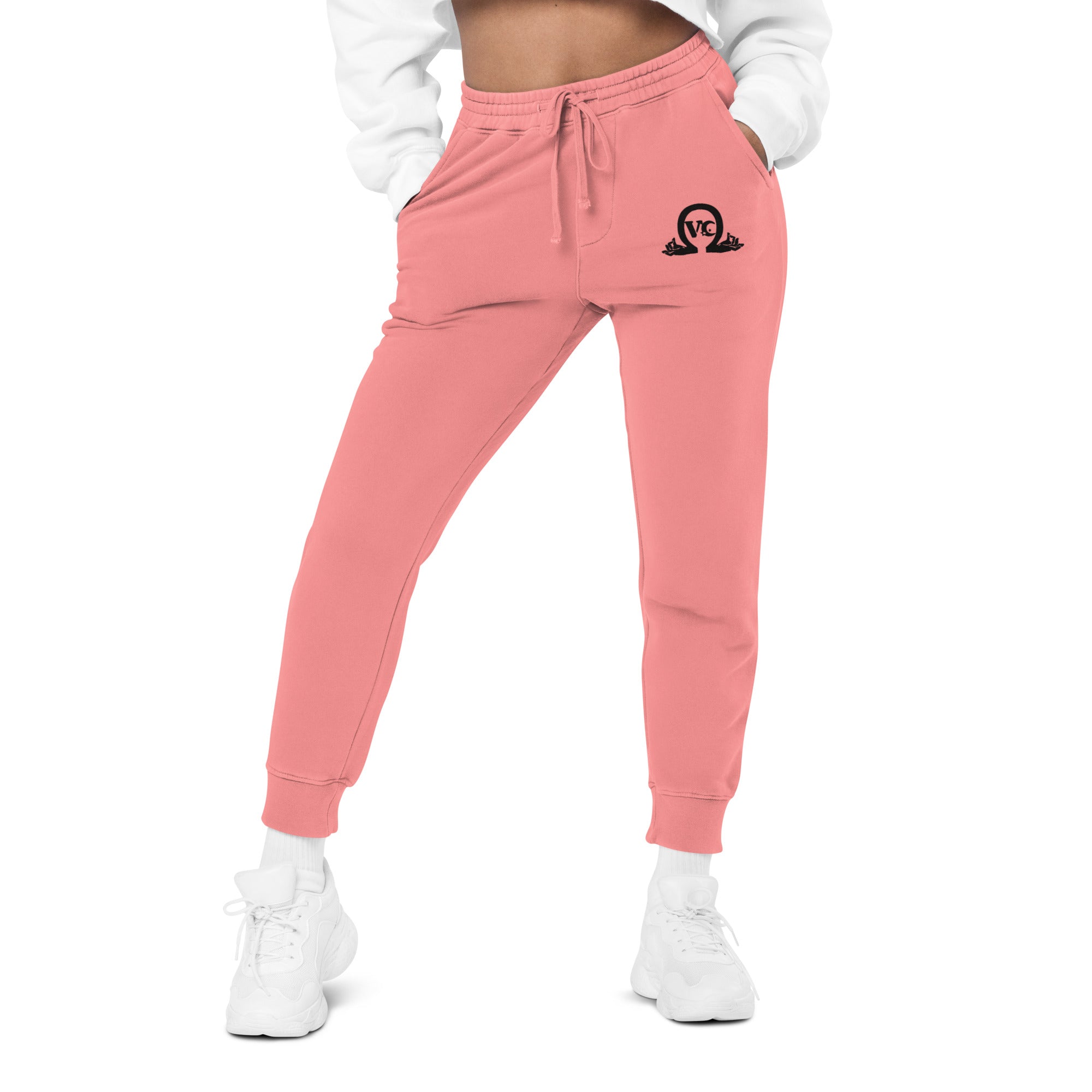 QueenVCulture Embroidered Logo pigment-dyed sweatpants