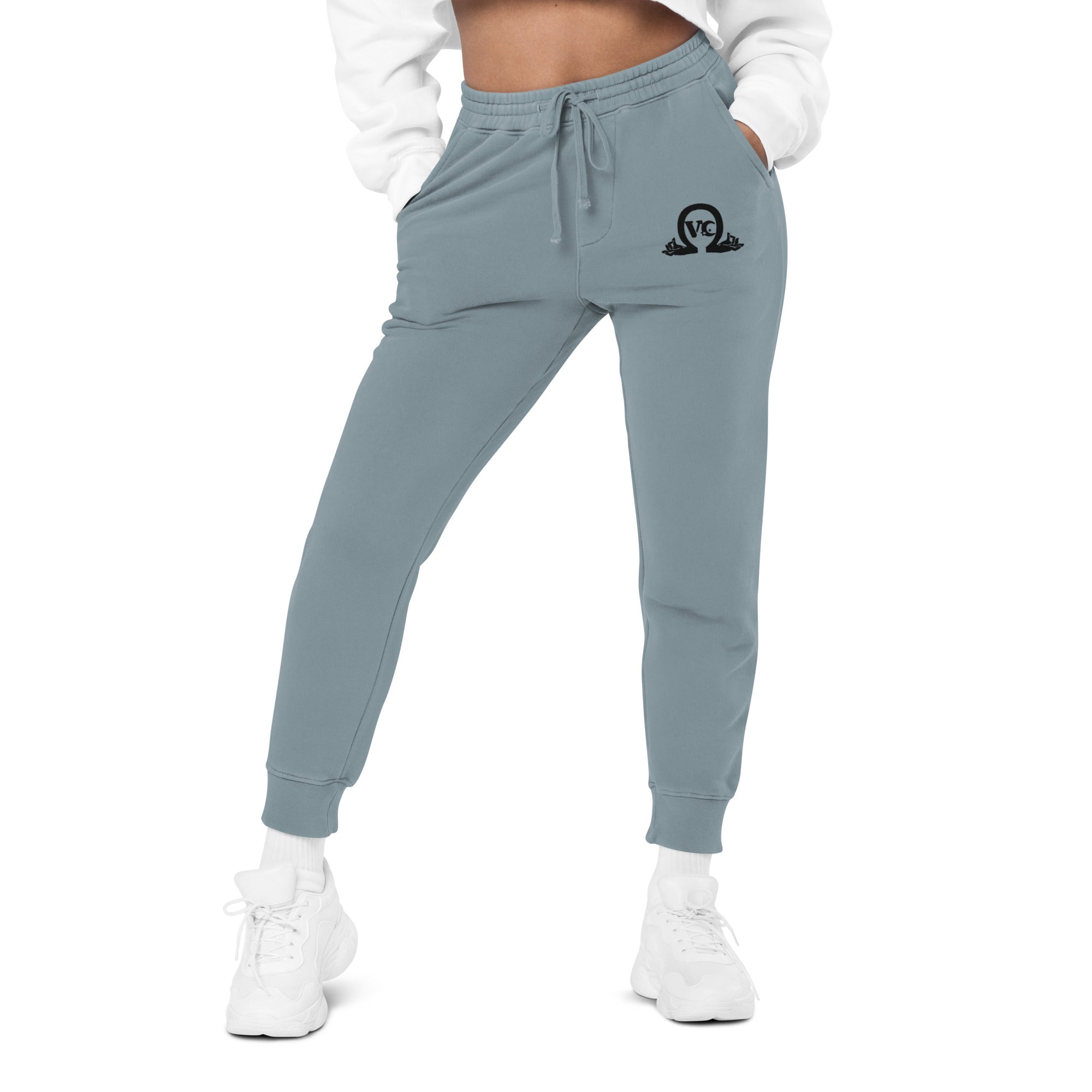 QueenVCulture Embroidered Logo pigment-dyed sweatpants